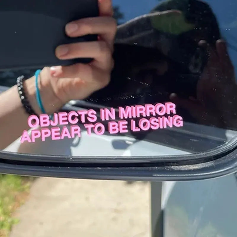 JDM Car Sticker: "Objects in Mirror" Vinyl Decal