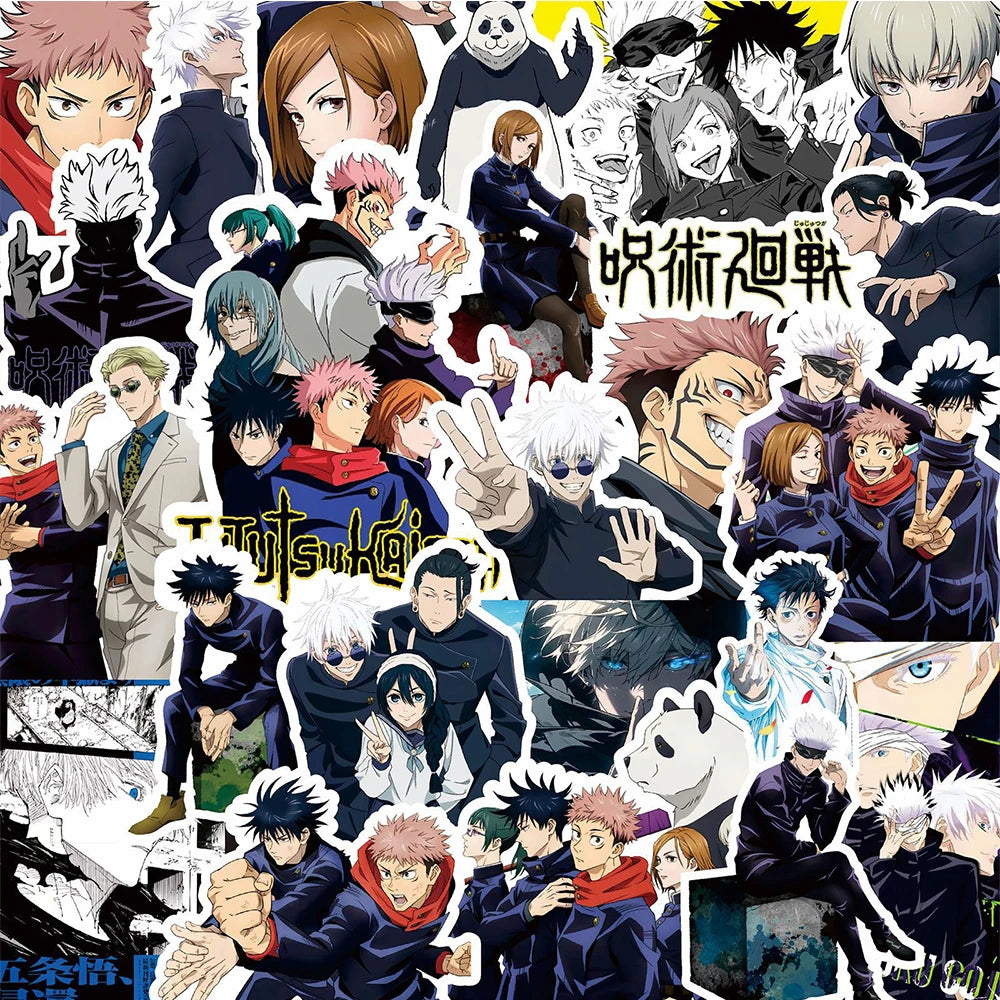 Jujutsu Kaisen Stickers Set: Itadori Yuji & Satoru Gojo Anime Decals for Laptop & Skateboard