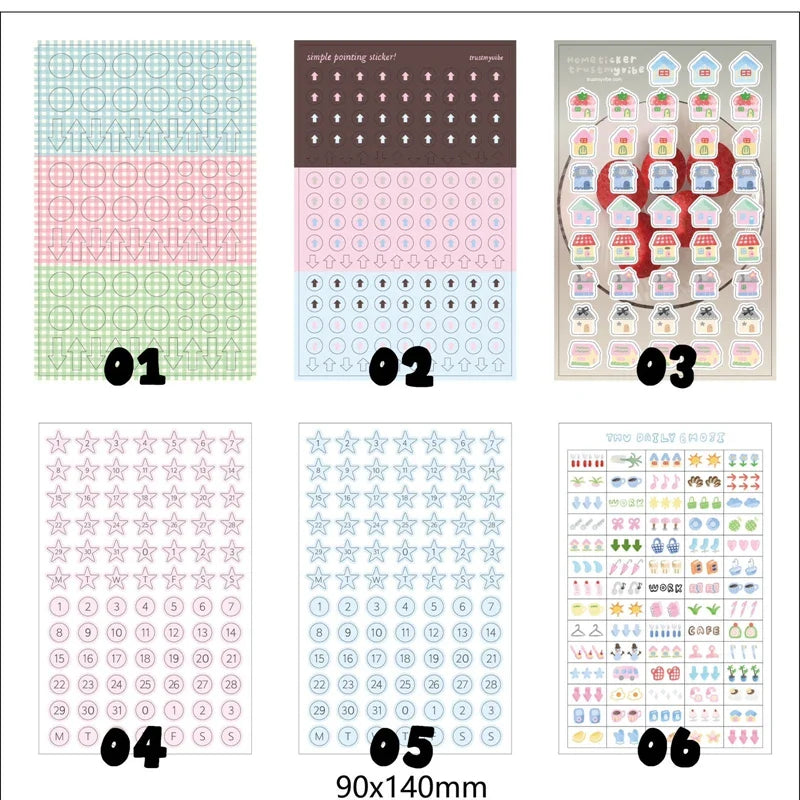 Kawaii Korean Stickers for Phone & Journal Decoration