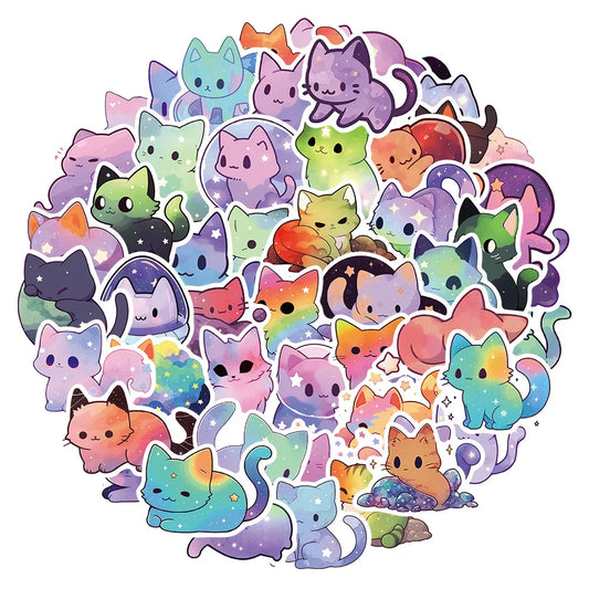 Cute Animal Cat Stickers Waterproof Decal Laptop Motorcycle Luggage Snowboard Fridge Car