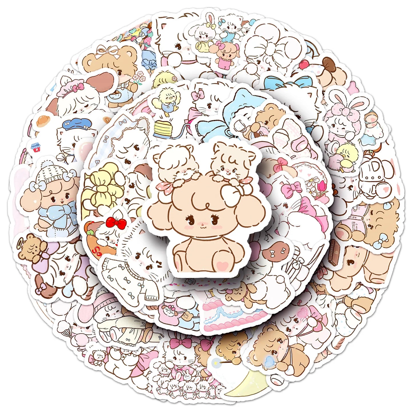 Kawaii Mikko Stickers: Cute Cartoon Decals for DIY, Scrapbook, Phone, Fridge, Suitcase, Bike, Kids Gift (10/30/50pcs)