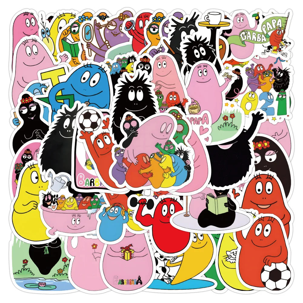 Creative Baba Papa Anime Cartoon Stickers for Kids - 10/30/50pcs Decorative for Car, Laptop, Phone Case