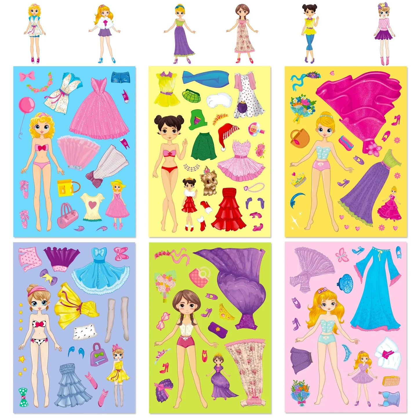 Princess Make A Face Puzzle Stickers - Kids DIY Educational Toy