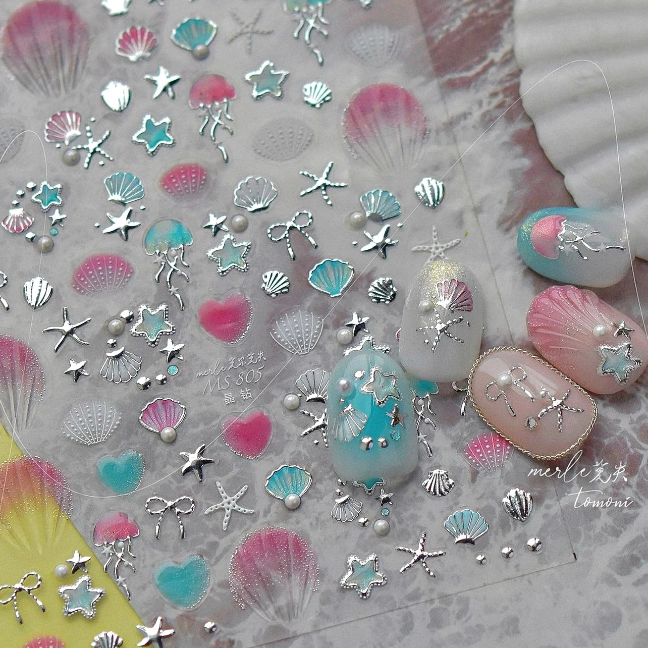 Ocean Shell Starfish Nail Art Stickers Wholesale