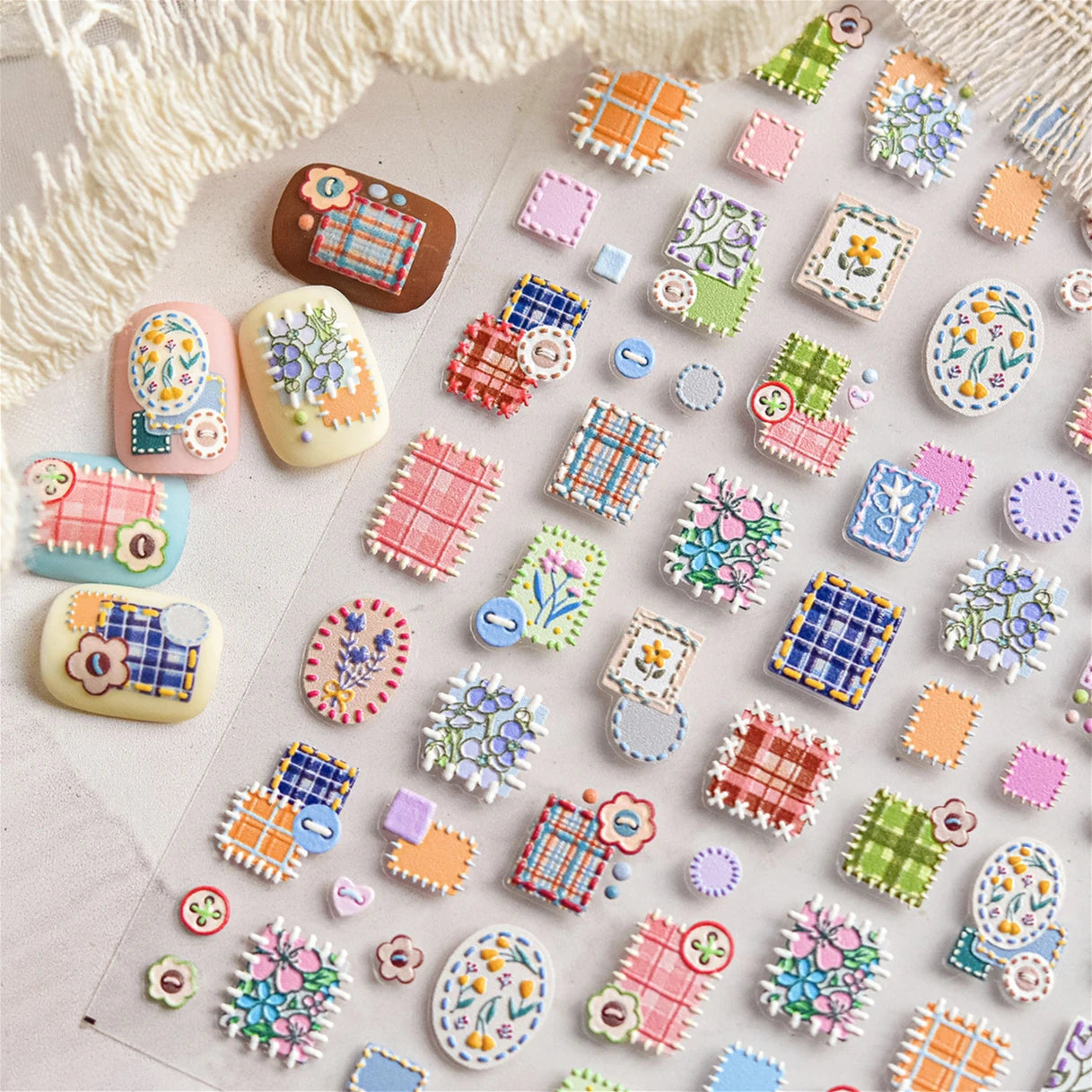 Floral Nail Art Stickers - Morning Glory Design