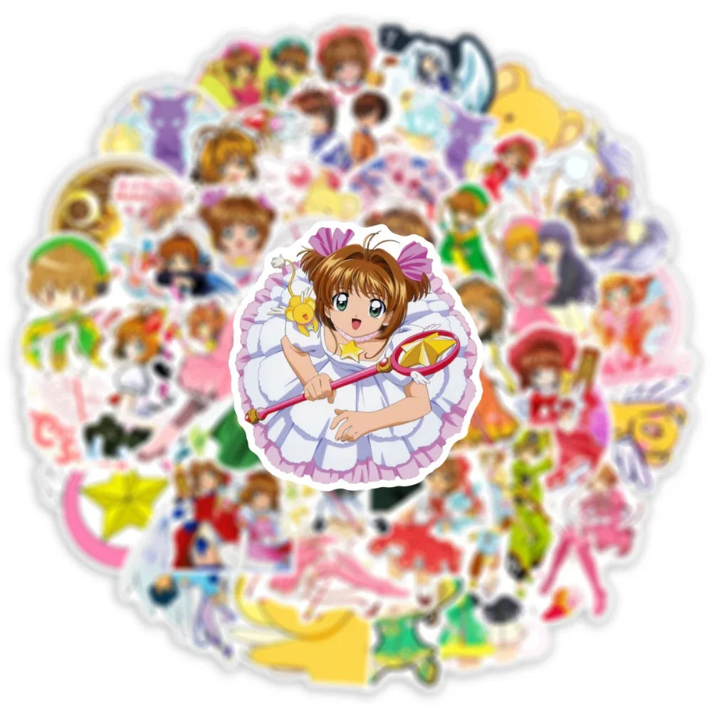 10/50Pcs Anime Cartoon Girl Paper Sticker Stationery DIY Scrapbook Decor Graffiti Stickers for Laptop Skardboard Car Bike