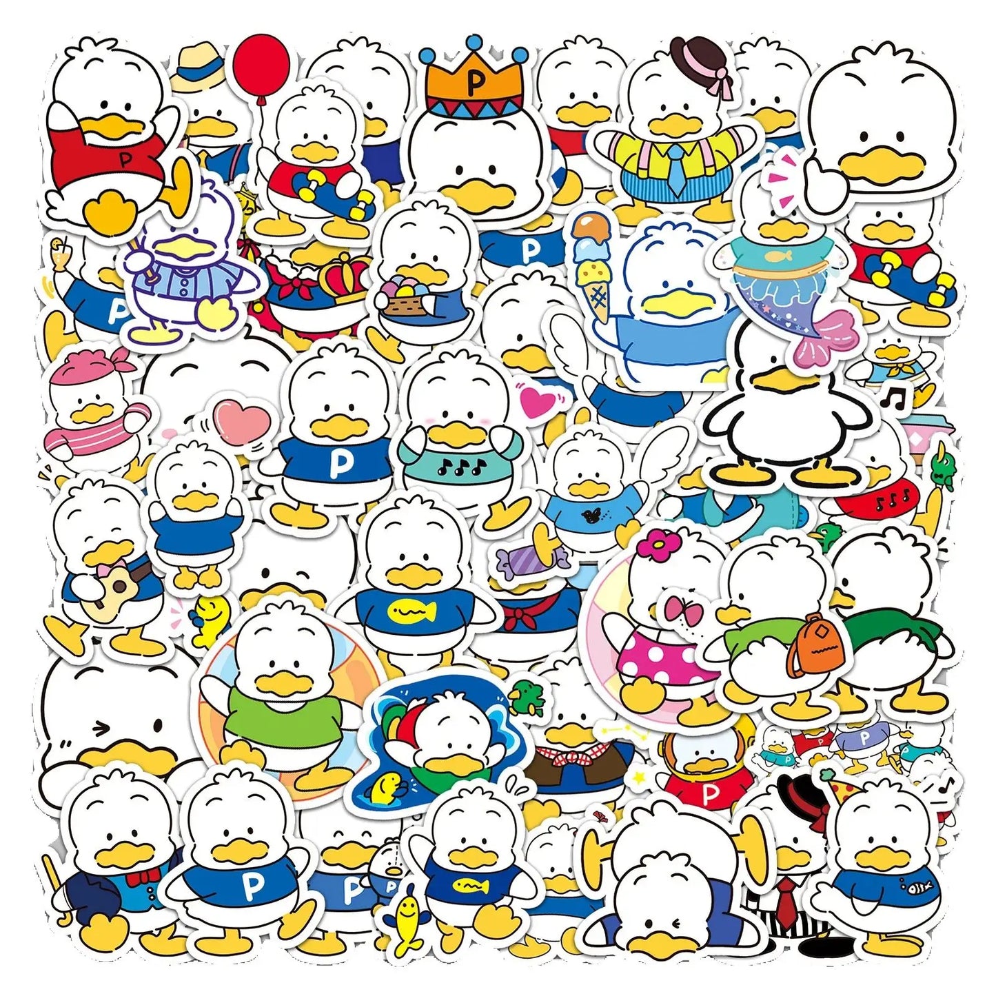 50Pcs Pekkle Duck Stickers for Laptop & More