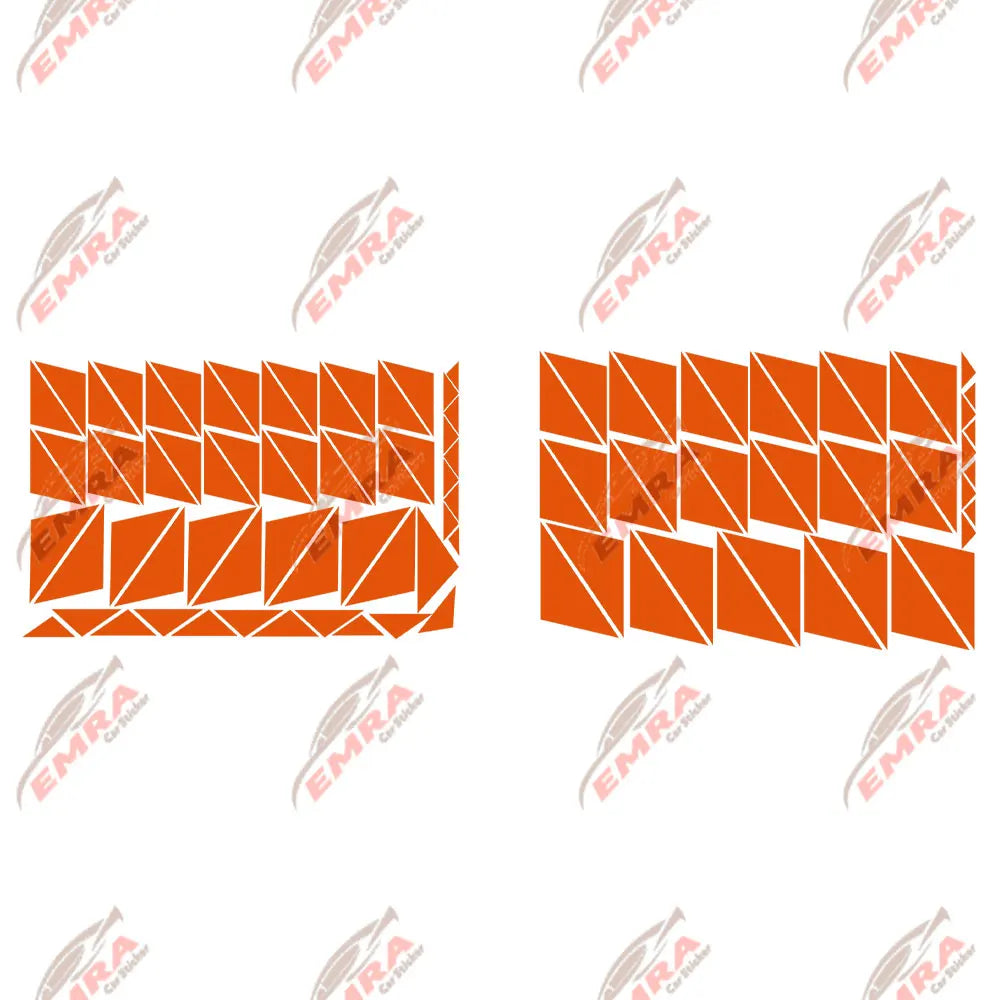 102PCS Angular Shape Sticker For Car Accessories Decoration Side Camouflage Kit Wrap Camo Tuning Styling Waterproof Vinyl Decals