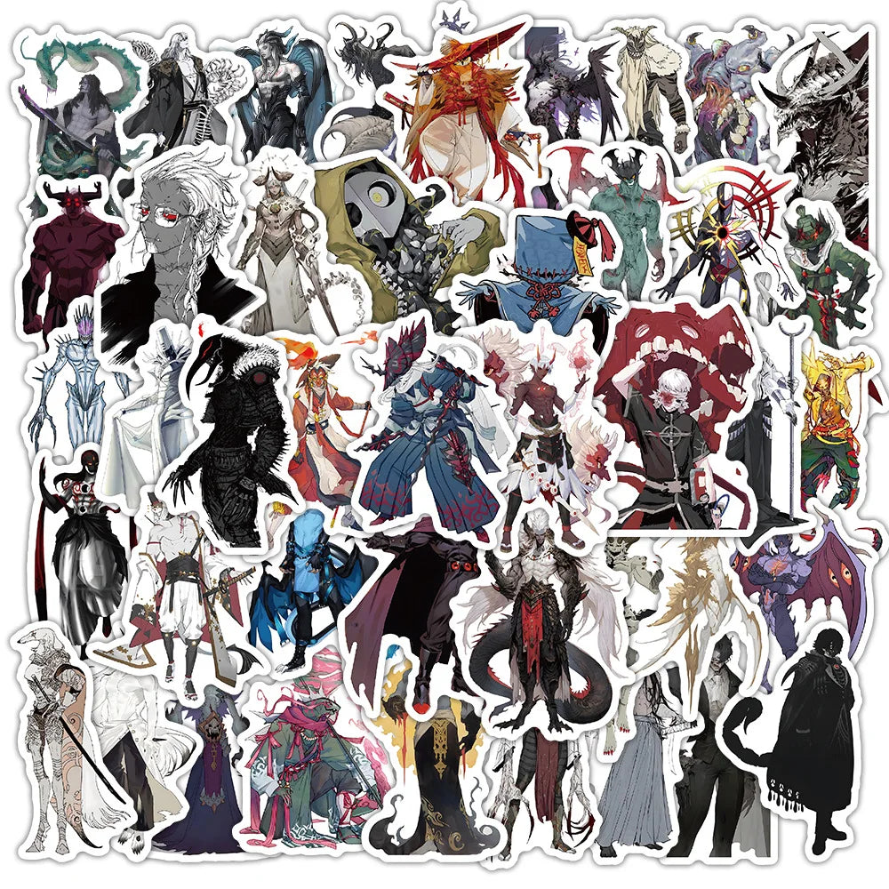 Cartoon Horror Monster Demon Stickers PVC Waterproof Skateboard Notebook Graffiti Toy