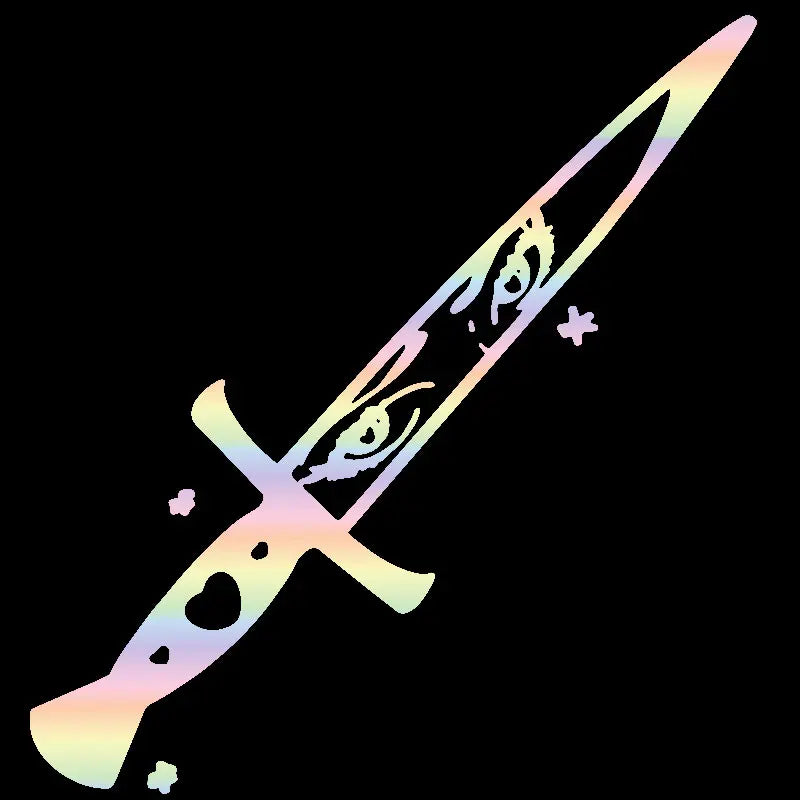 Anime Eyes Knife Sticker Decal - Waterproof Vinyl
