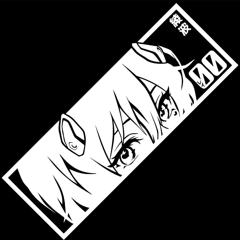 Rei Ayanami 00 Car Sticker Window Decoration Anime Beautiful Girl Stickers Laptop Computer Auto Parts Vinyl Decals