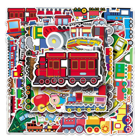 Cartoon Train Stickers 10/30/50PCS Waterproof Decals for Kids Laptop Wall Suitcase Phone