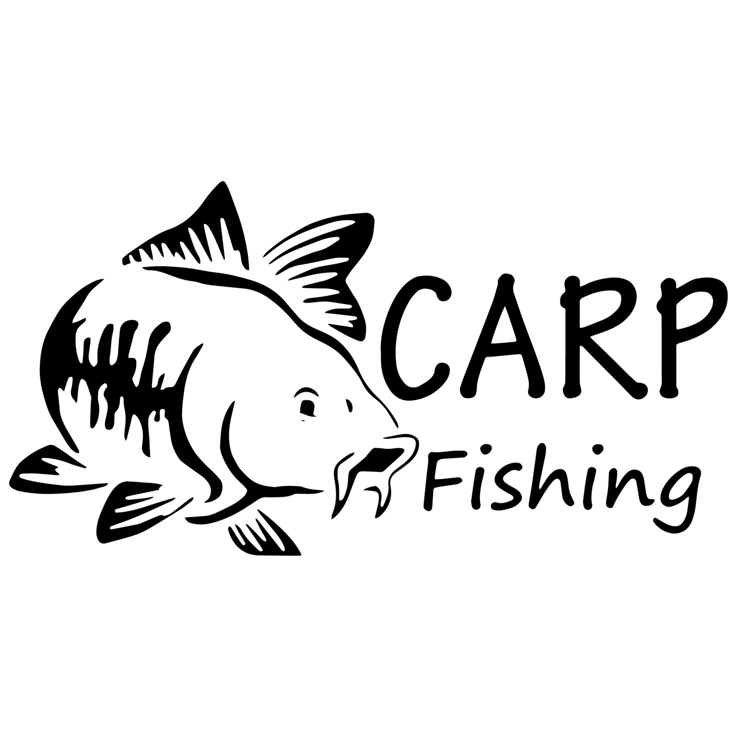 Carp Fishing Vinyl Decals: Waterproof Reflective Stickers
