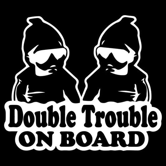 Twin Baby Car Sticker Vinyl Decals for All Vehicles