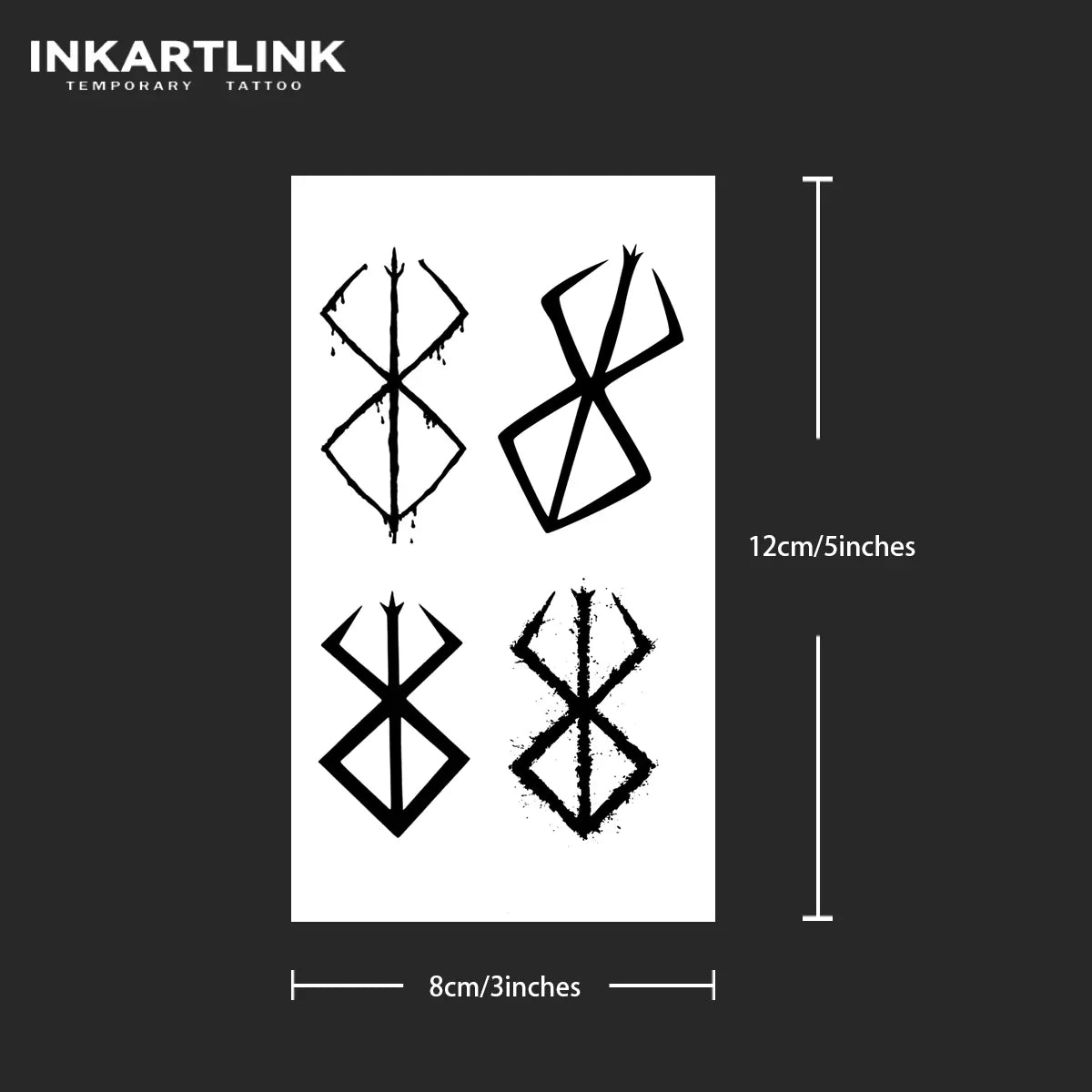 Berserker Temporary Tattoo,Lasts To 15 Days New Technology Magic Waterproof Semi Permanent Sticker.