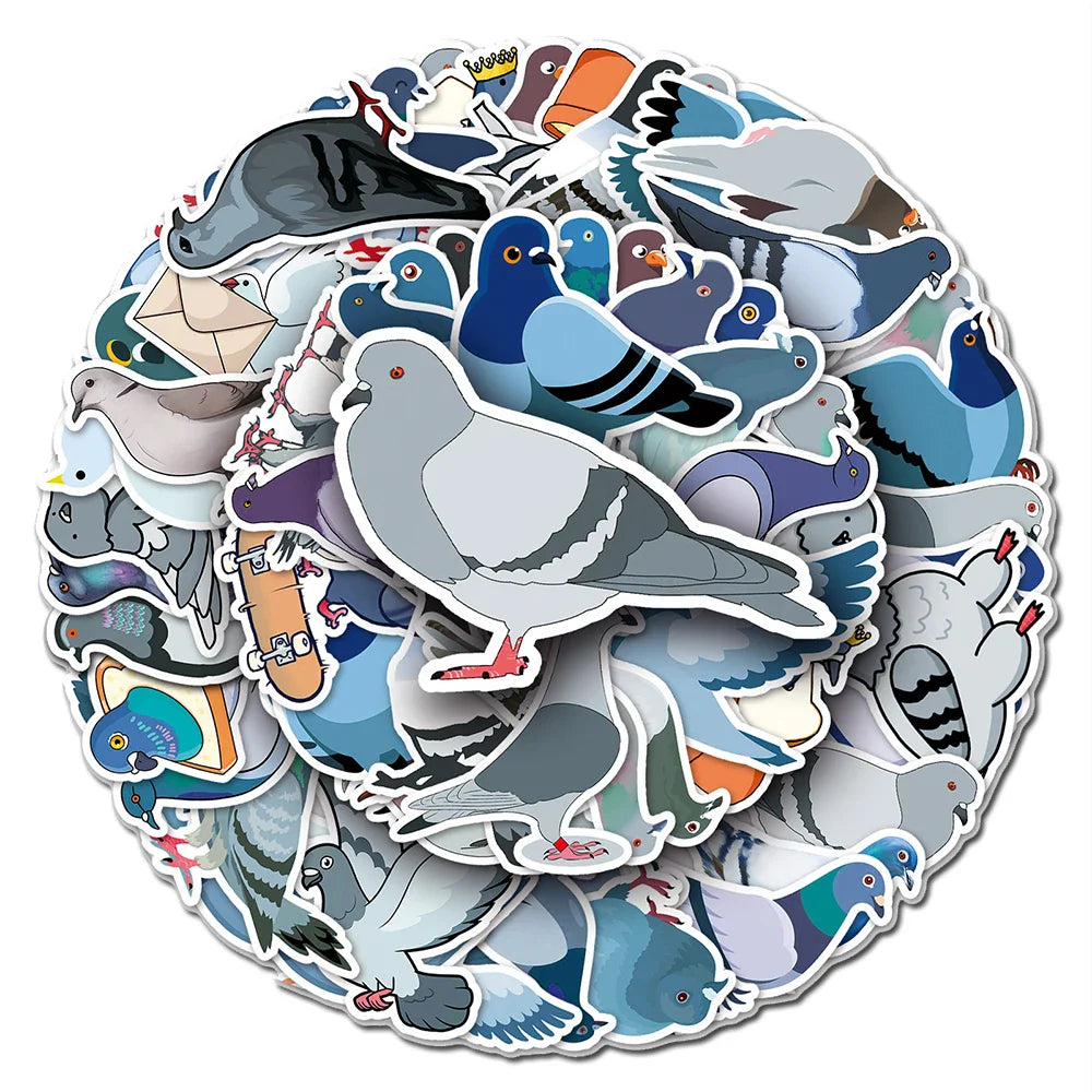 Cartoon Pigeon Stickers Decals for Kids DIY Laptop Phone Suitcase Fridge Car