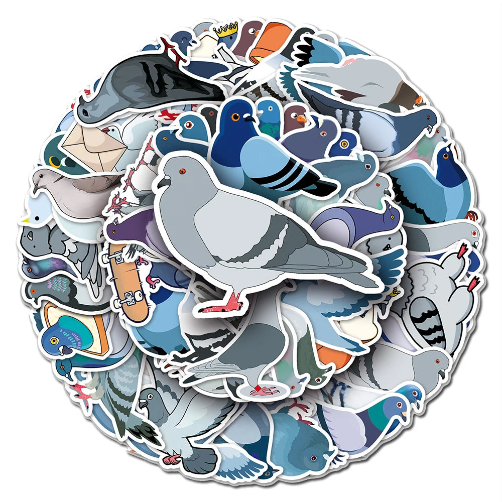 Cartoon Pigeon Stickers Decals for Kids DIY Laptop Phone Suitcase Fridge Car