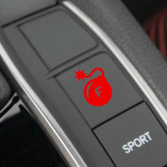Nuclear Bom Car Interior Button Stickers 1.5cm