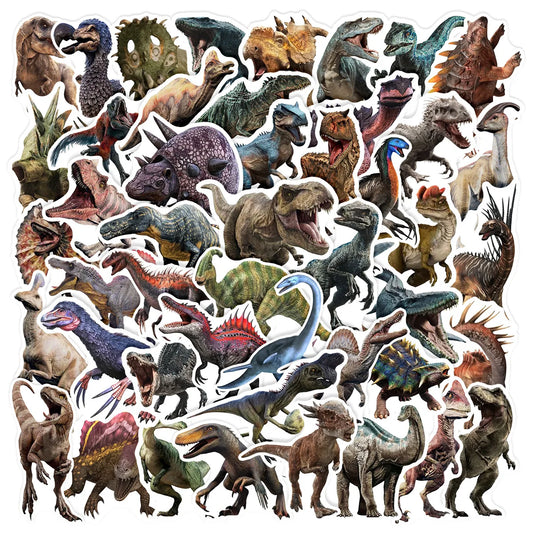 Jurassic Dinosaur Stickers Pack - Kids Toy Gift, DIY Laptop Phone Suitcase Notebook Decals