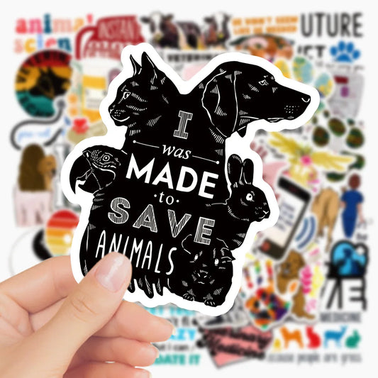 Cartoon Animal Stickers Pack - Laptop, Phone, Notebook, Wall Decor