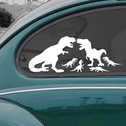 T-Rex Family Car Stickers Dinosaur Vinyl Decals