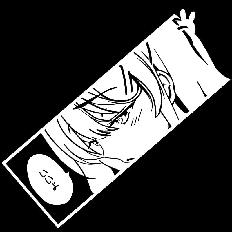 Anime Bunny Girl Car Sticker | Cute Manga Vinyl Decal