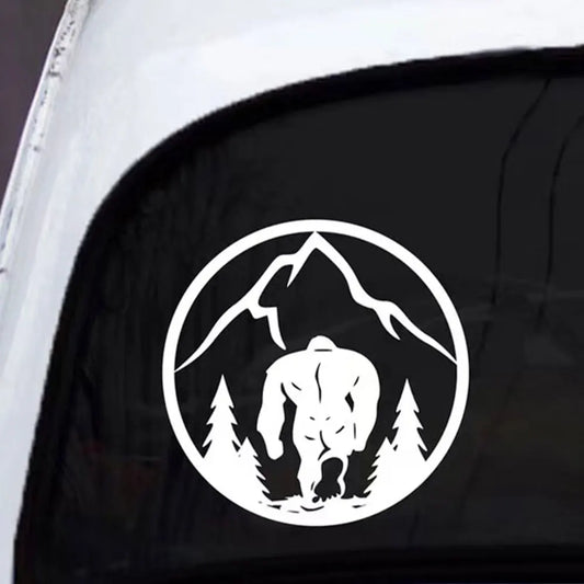 Bigfoot Snowman Forest Vinyl Car Window Decals