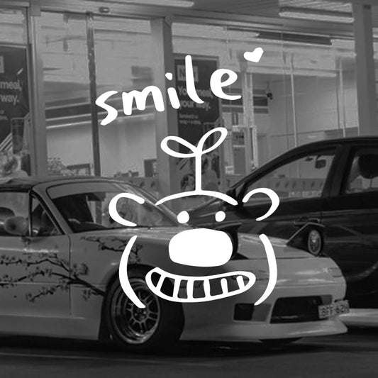 Smiling Bear Vinyl Decal Sticker for Cars & Laptops