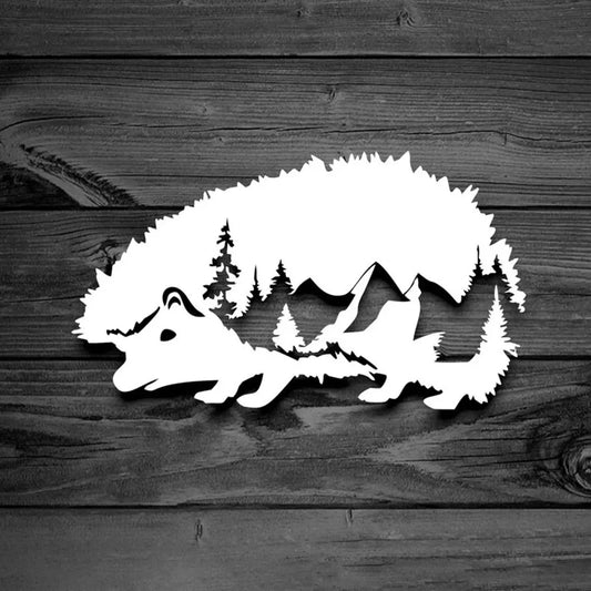 Hedgehog Car Window Vinyl Decals - Adventure Forest Stickers