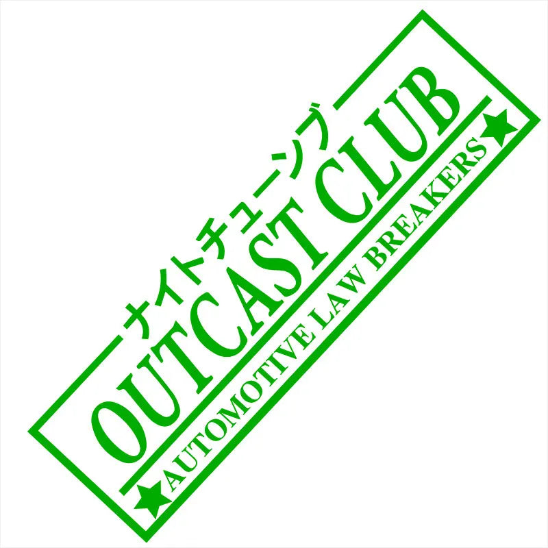 Outcast Club Car Stickers JDM Windshield Banner Motivation Dream Build Escape After The File Glass Decoration Vinyl Decals