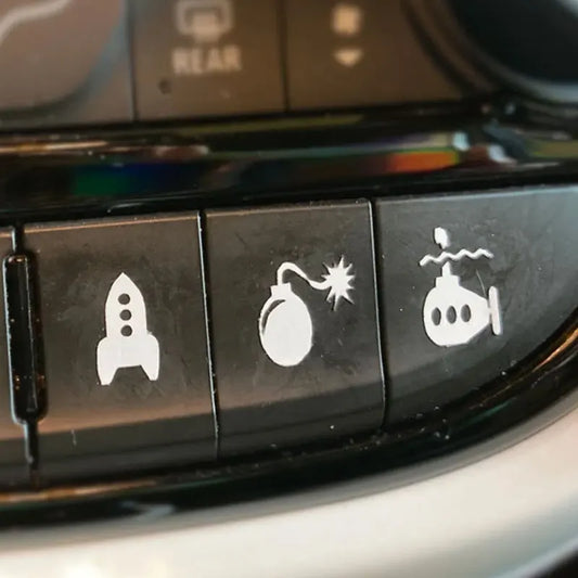 Cartoon Car & Truck Vinyl Decals - Interior Stickers