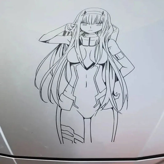 Sexy Anime Girl Car Sticker - Waterproof Vinyl Decal