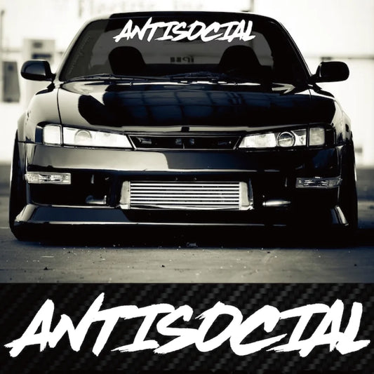 JDM Antisocial Car Sticker Vinyl Decal Flag
