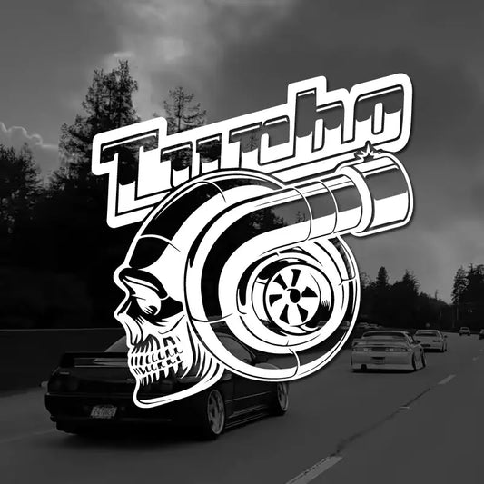 Skull Turbo Vinyl Decals for Cars, Trucks, Laptops, Walls