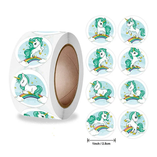 500 Stickers/roll Teacher Rewards And Encourages Children's Toys, Holiday Decoration, Animal Stickers Seal Stickers