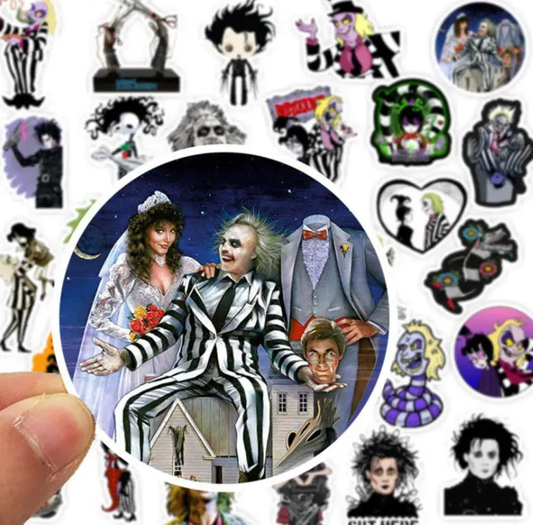 10/30/50pcs Tim Burton Movie Series Sticker Packs