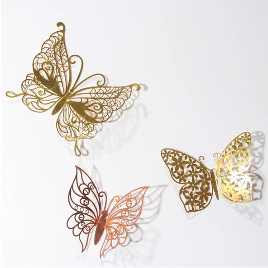 3D Butterfly Wall Stickers Set - Self Adhesive Home Decor Decals