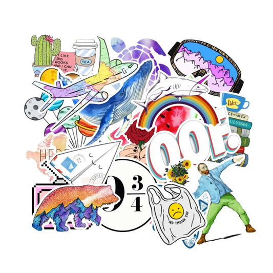 103PCS Cute Summer Stickers for Luggage, Laptop, Skateboard, Bike, Car, Motorcycle, Fridge, JDM Decals
