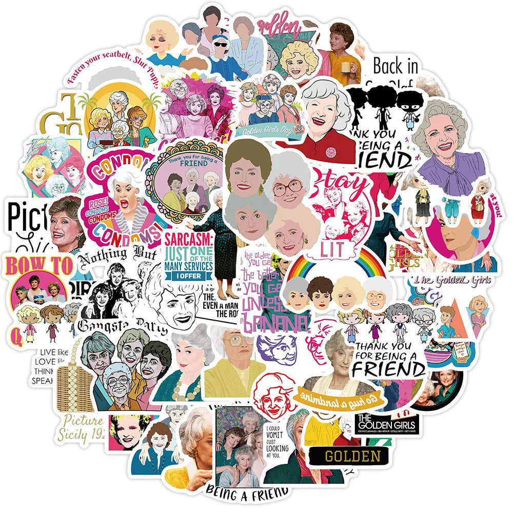 10/30/50PCS The Golden Girls TV Show Sticker Packs