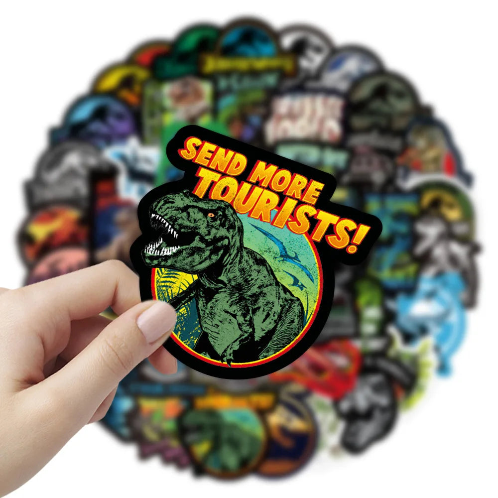 10/30/50pcs Jurassic Park Dinosaur Sticker Packs