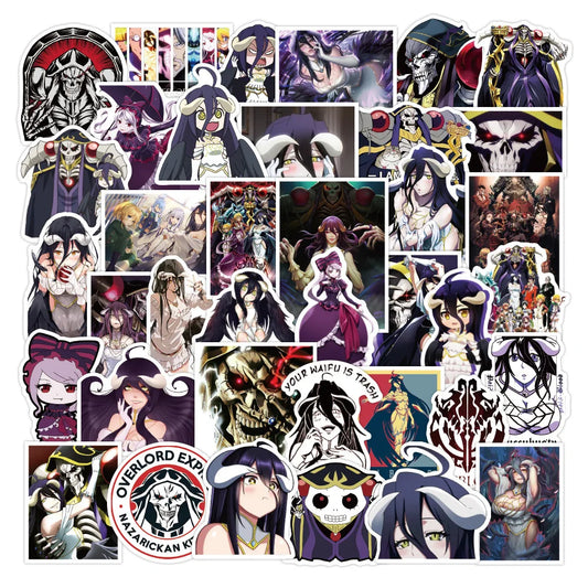 OVERLORD Anime Stickers 10/30/50PCS Waterproof PVC for Laptop, Luggage, Guitar, Gift
