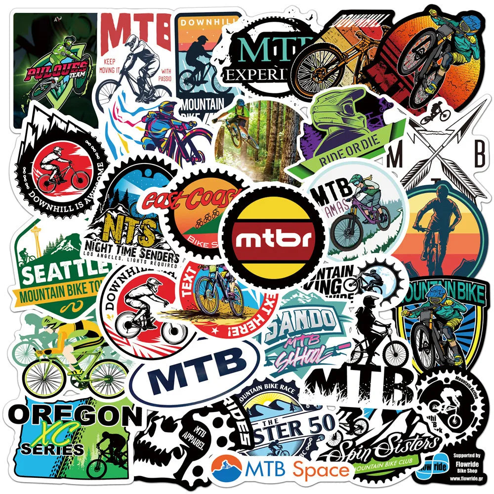 Anime Mountain Bike Graffiti Stickers Waterproof Decals for Laptop, Guitar, Luggage, Skateboard, Car, Kids Toys
