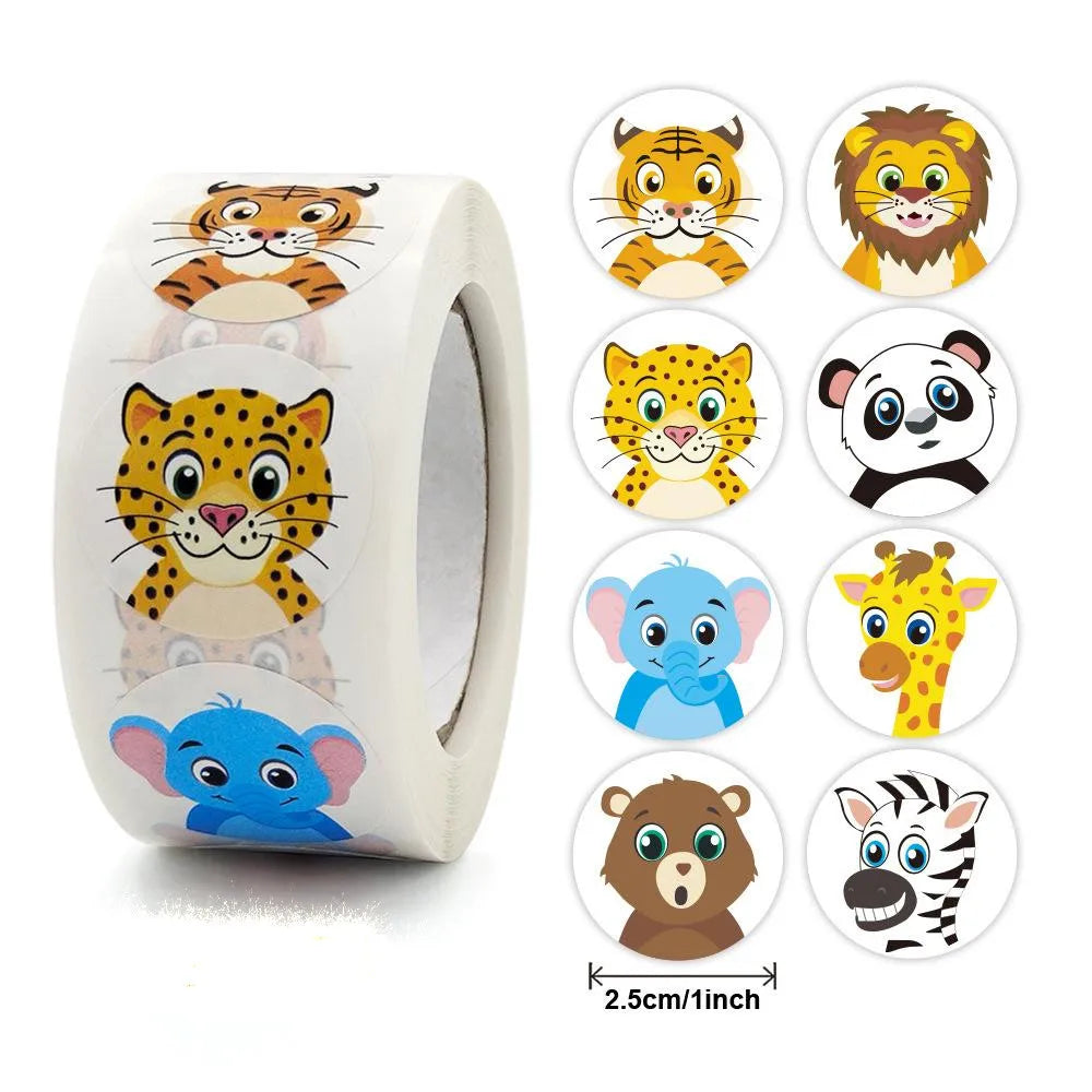 500pcs Animals Cartoon Stickers For Kids Classic Toys Sticker School Teacher Reward Sticker Various Styles Designs Pattern