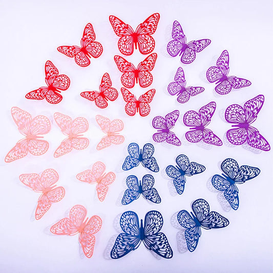 12Pcs 3D Butterfly Wall Stickers for Home Decoration