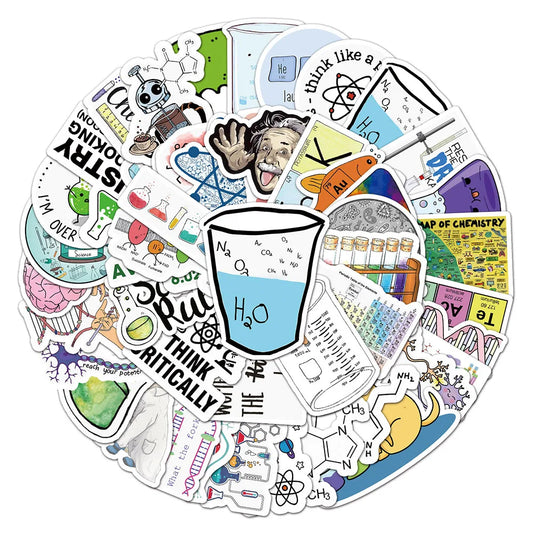 Science Lab Chemistry Stickers Pack - Funny Scientist Decals for Laptop, Phone, Skateboard, Kid Toy