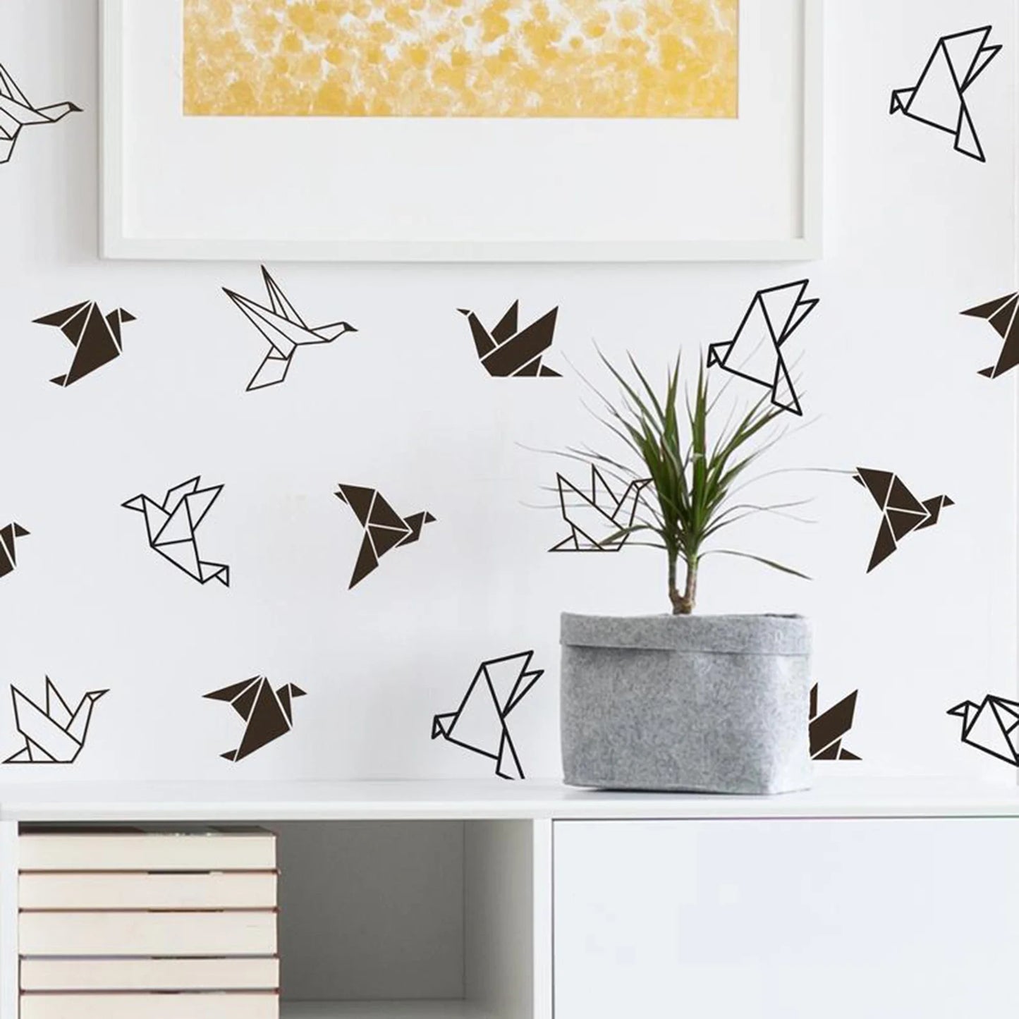 Geometric Origami Bird Wall Decal Nursery Office Decor