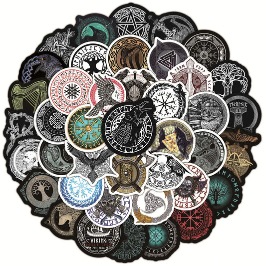 Viking Pirate Totem Graffiti Stickers for Skateboard, Guitar, Suitcase, Motorcycle