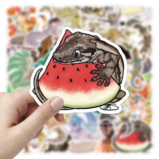 Gecko Lizard Stickers 10/30/50PCS for Skateboard, Bicycle, Laptop, Car, Kids' Toys