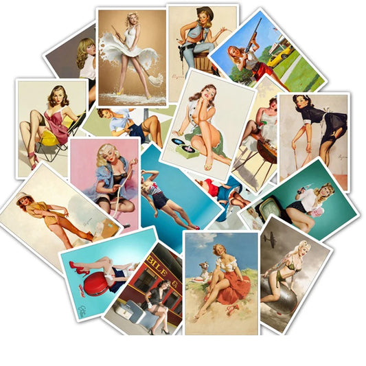 25PCS Stalin USSR Sexy Girl Poster Stickers Skateboard Guitar Suitcase Decal Graffiti Toy