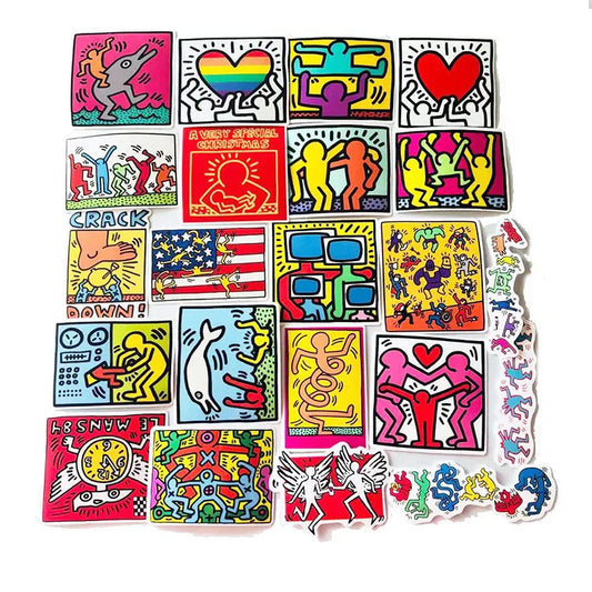 Cartoon Abstract Art Graffiti Stickers - 10/30/50pcs for Helmets & Pencil Cases